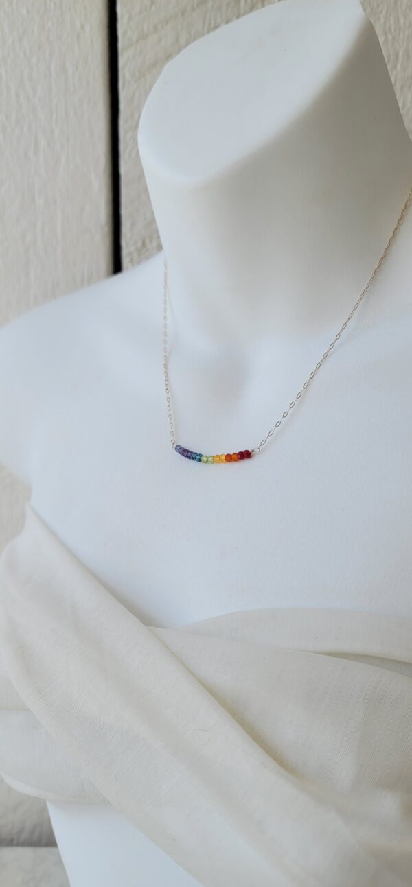 Healing Chakra Gemstone Rainbow Necklace