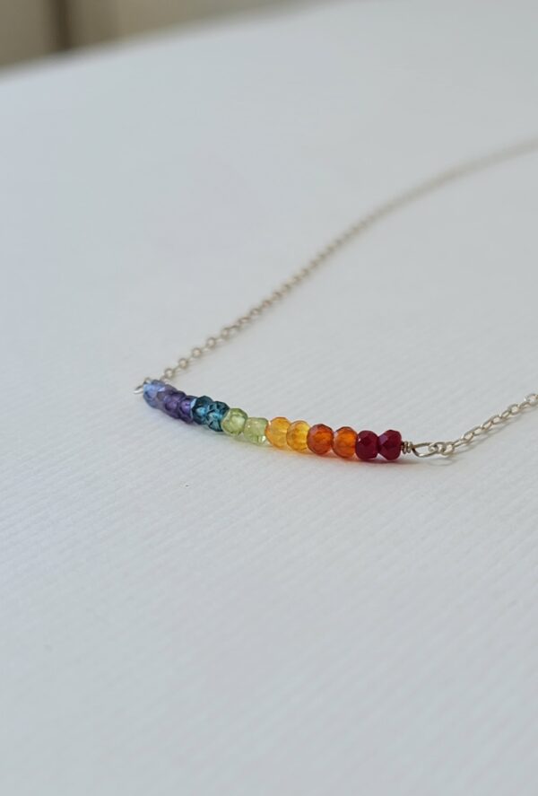 Healing Chakra Gemstone Rainbow Necklace