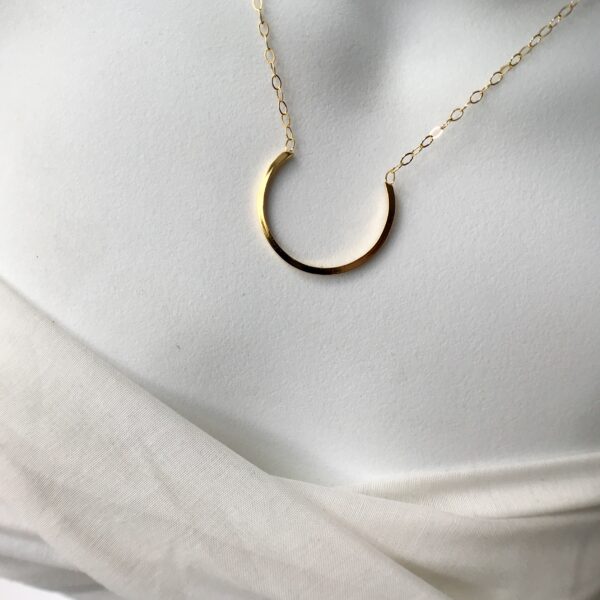 Open Circle 18kt sterling silver hoop pendant