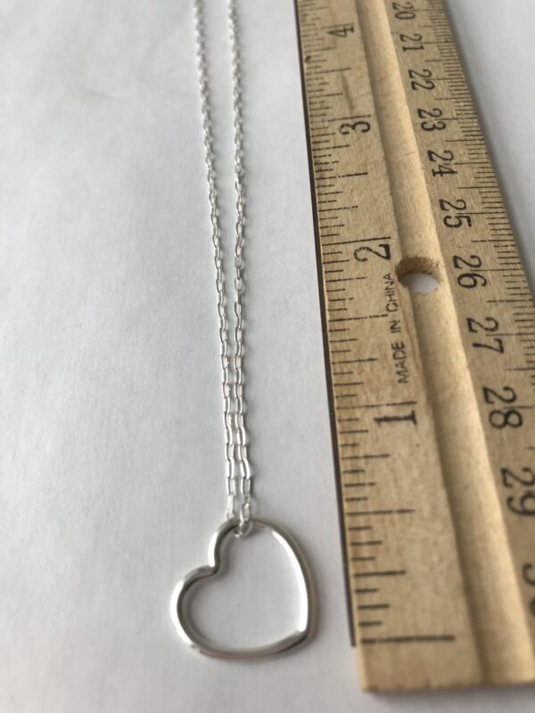 Add-on Floating Heart Necklace Sterling