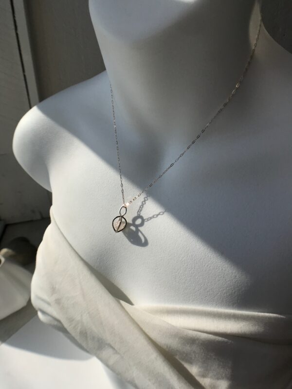 Gem Pod Necklace Rose Quartz sterling