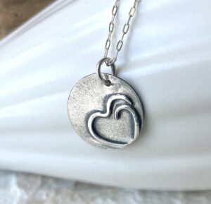 The SCAD heart Warrior Necklace in Sterling Silver