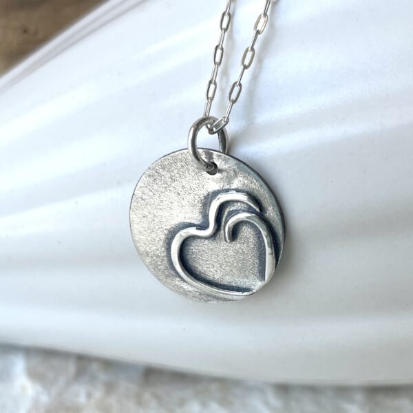 The SCAD heart Warrior Necklace in Sterling Silver