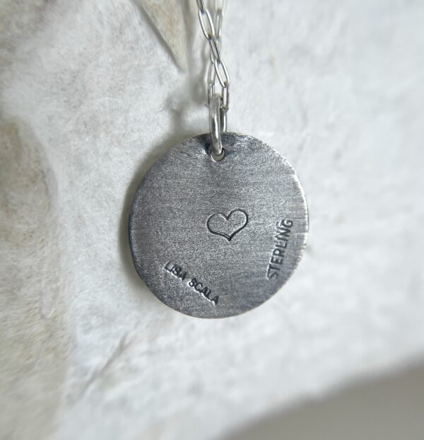 The SCAD heart Warrior Necklace in Sterling Silver