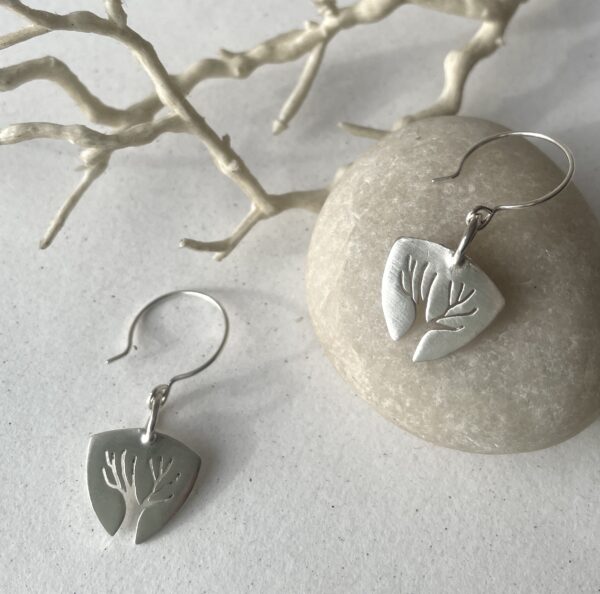 Tree of Life Triangle Earrings Sterling
