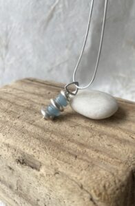 Zen Stonez Sterling Stacking stones necklaces