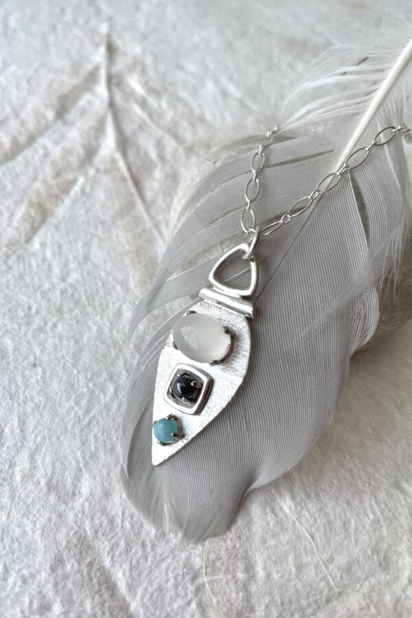 Rise Healing Gemstone Necklace Moonstone Sterling Silver
