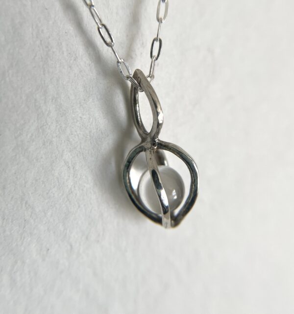 Sterling silver gem pod necklace with your choice of beads.