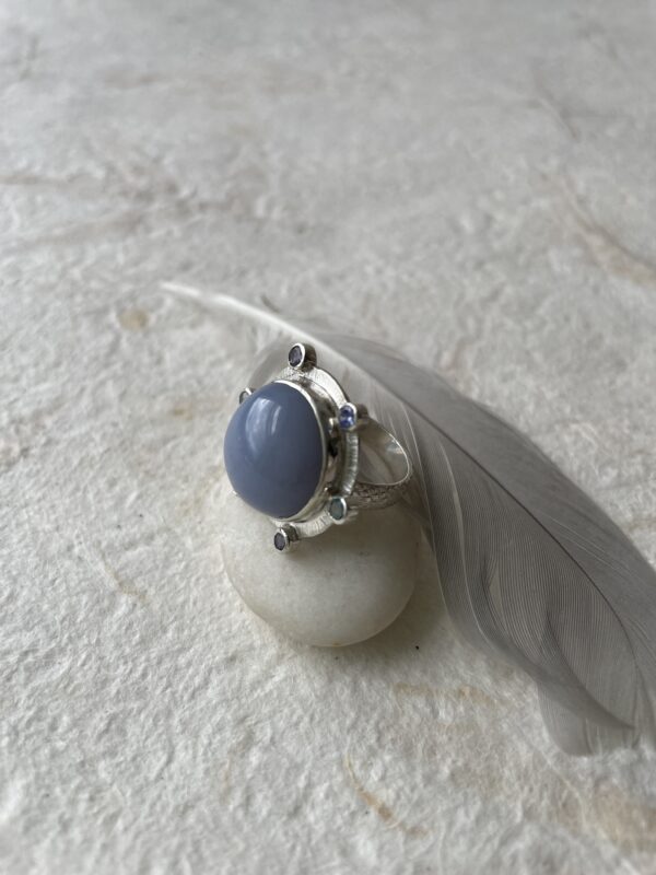 Healing gemstone statement ring