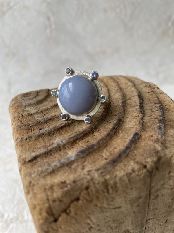 Healing gemstone statement ring