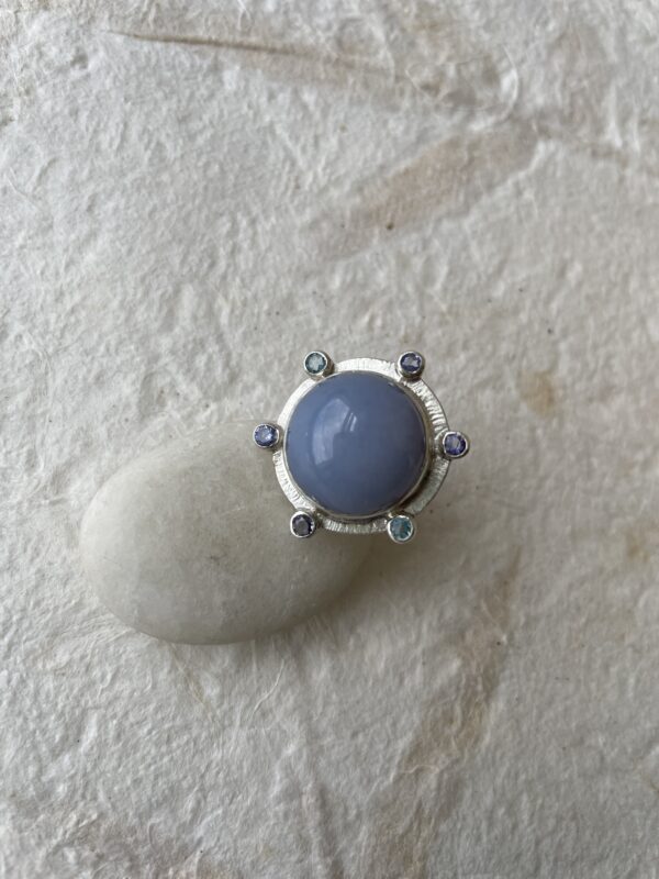 Healing gemstone statement ring