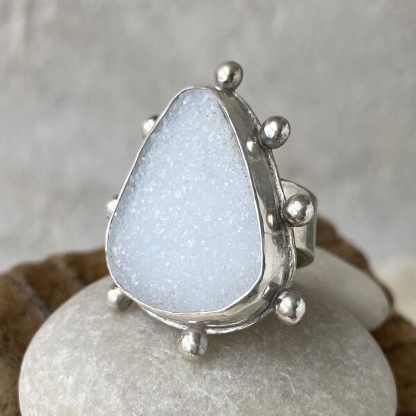 Druzy Quartz Sterling Ring