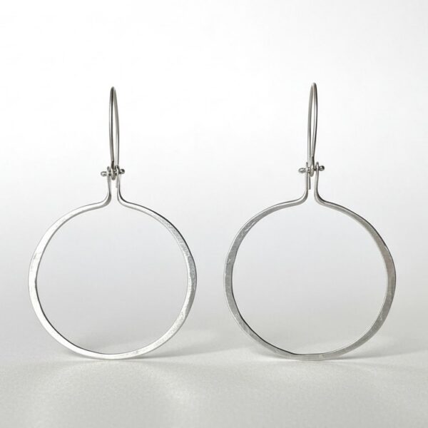 Sterling Hinged Hoop Earrings - Large feature