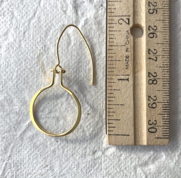 small hinged hoops 18kt over silver small