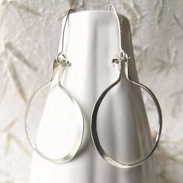 Lg Hinged Hoops Sterling