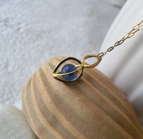 Gem Pod Necklace 18kt over sterling