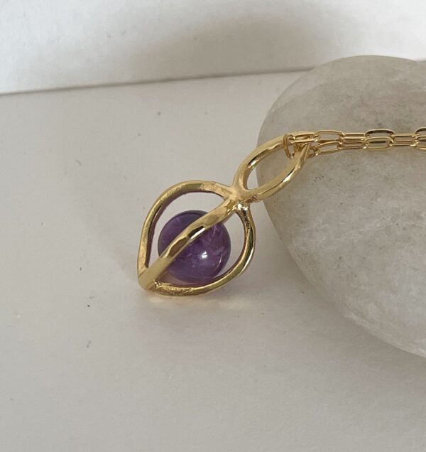 Gem Pod Necklace 18kt over sterling