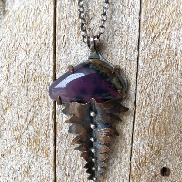 Aranyani Purple Opal Fern Necklace