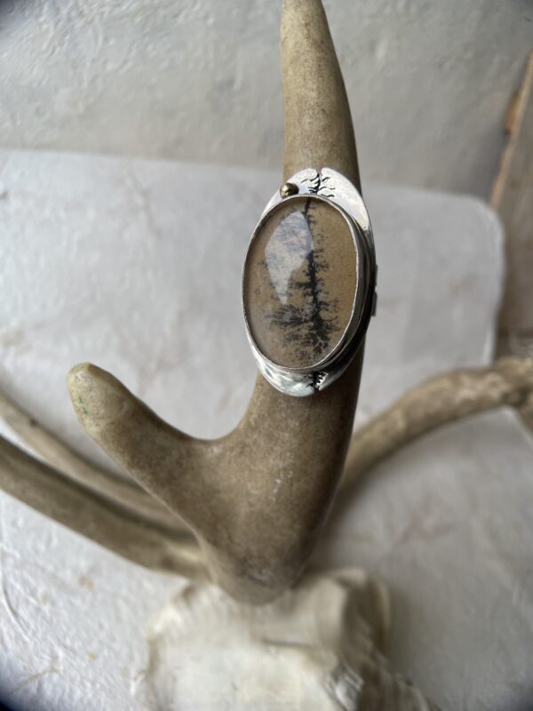 Lightening Strike Ring 14k sterling jasper