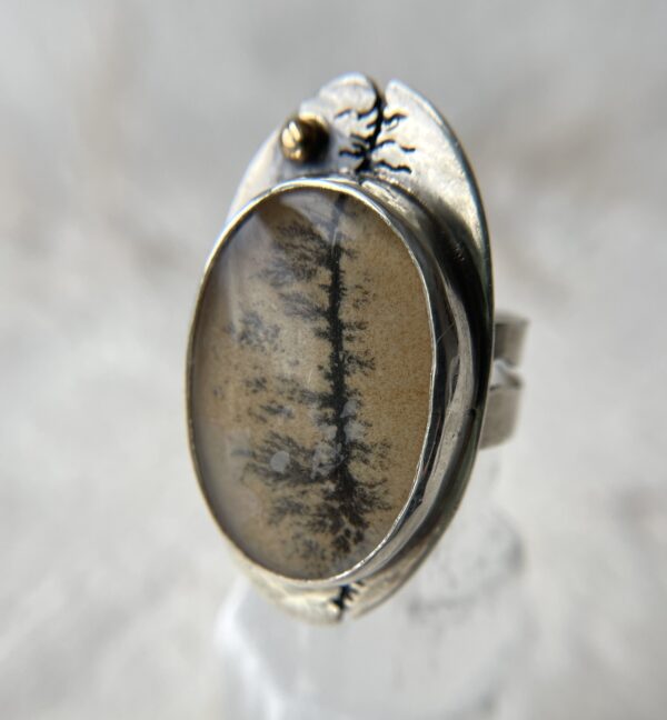 Lightening Strike Ring 14k sterling jasper