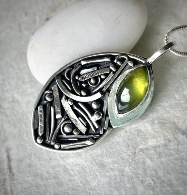 Warrior Goddess Necklace with Peridot, sterling