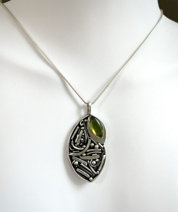 Warrior Goddess Necklace with Peridot, sterling