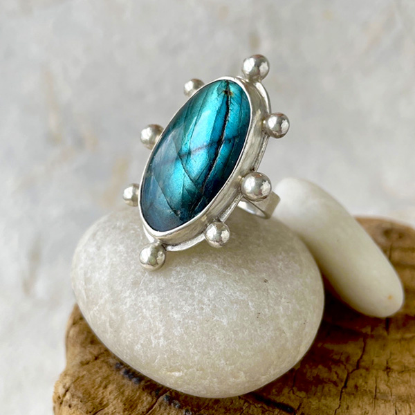 Lisa Scala Jewelry | Labradorite Balls Ring