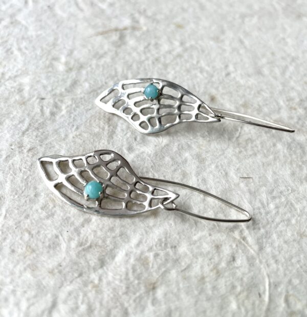 Butterfly wing earrings your choice of gem