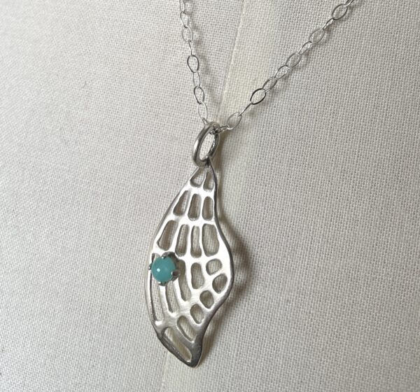 Butterfly wing necklace your choice of gem