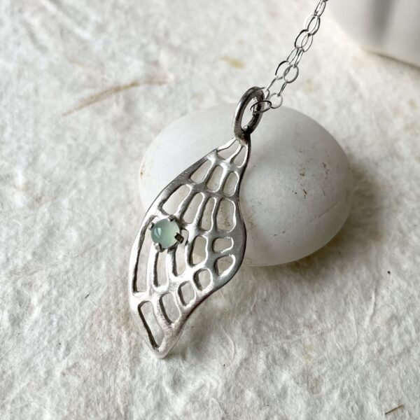 Butterfly wing necklace your choice of gem