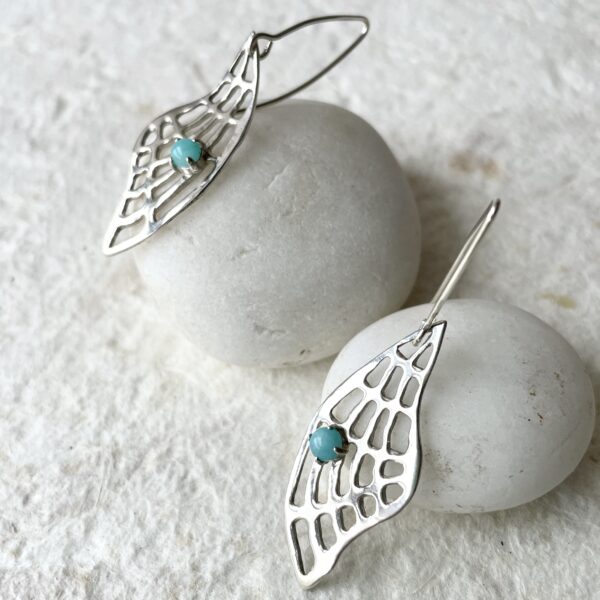 Butterfly wing earrings your choice of gem