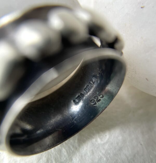 Zen Stone Spinner Rings Sterling Silver