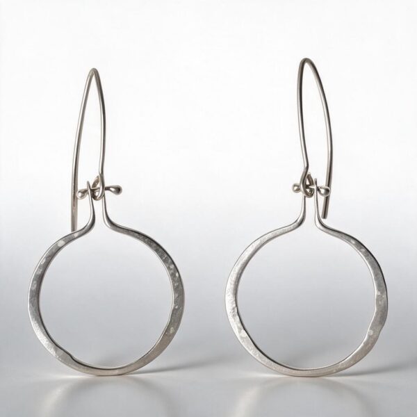 Hinged Hoop Earrings Sm. -Sterling feature