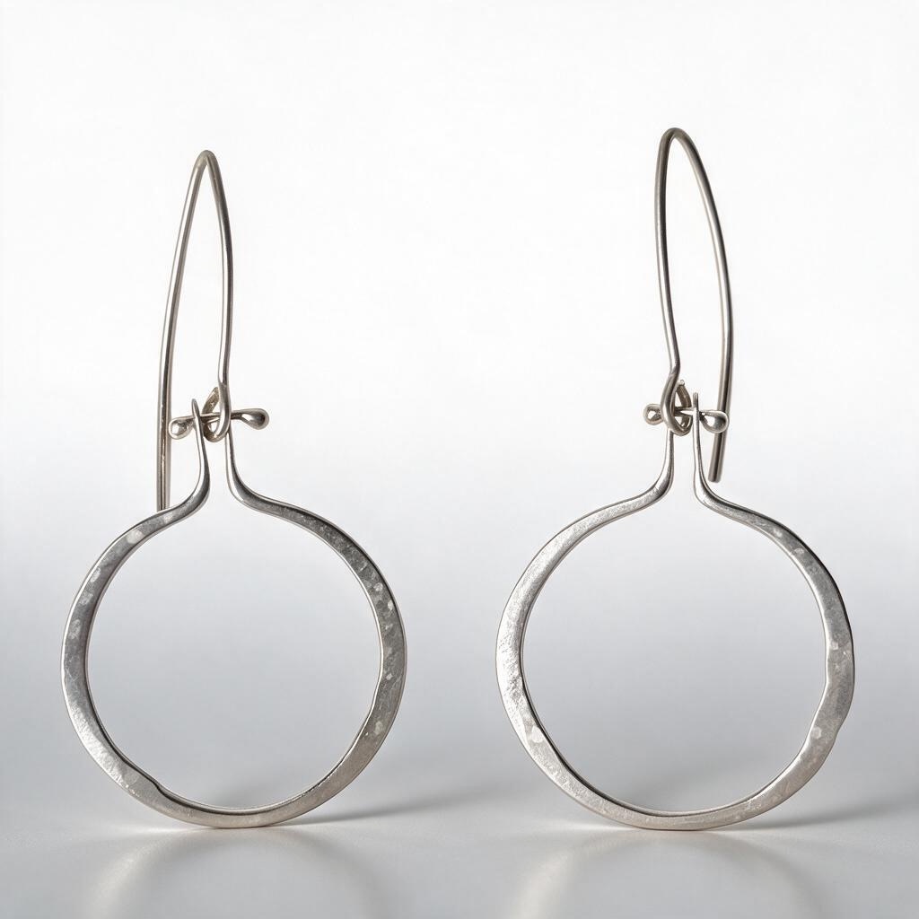 Hinged Hoop Earrings Sm. -Sterling feature