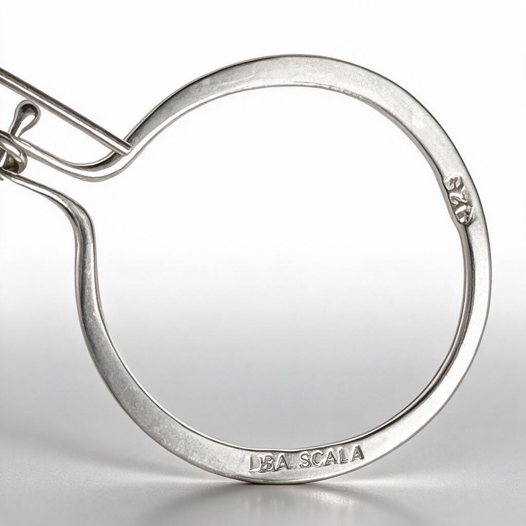 Hinged Hoop Earrings Sm. -Sterling mark