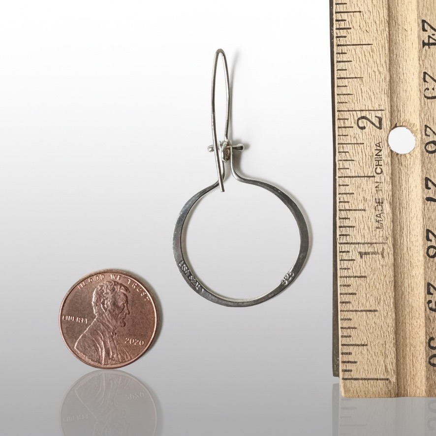 Hinged Hoop Earrings Sm. -Sterling measure
