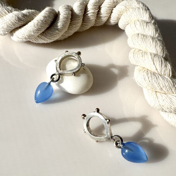 Hope Earrings - Chalcedony Sterling 14k