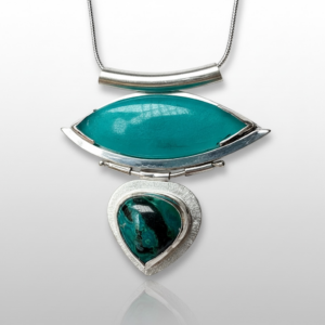 Ocean Goddess Necklace - Apatite, Azurite Feature