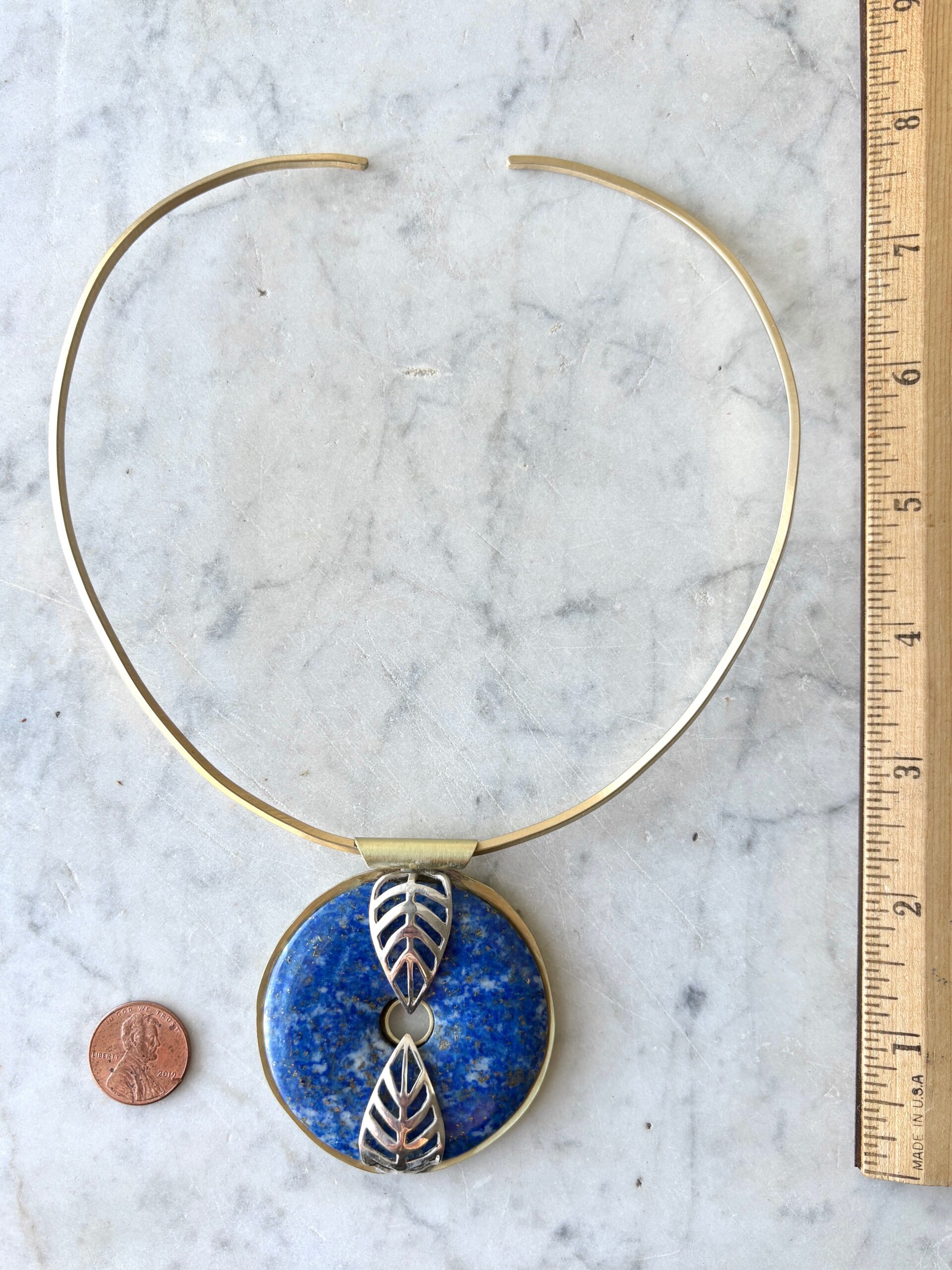 The Athena Necklace - Lapis Lazuli measure