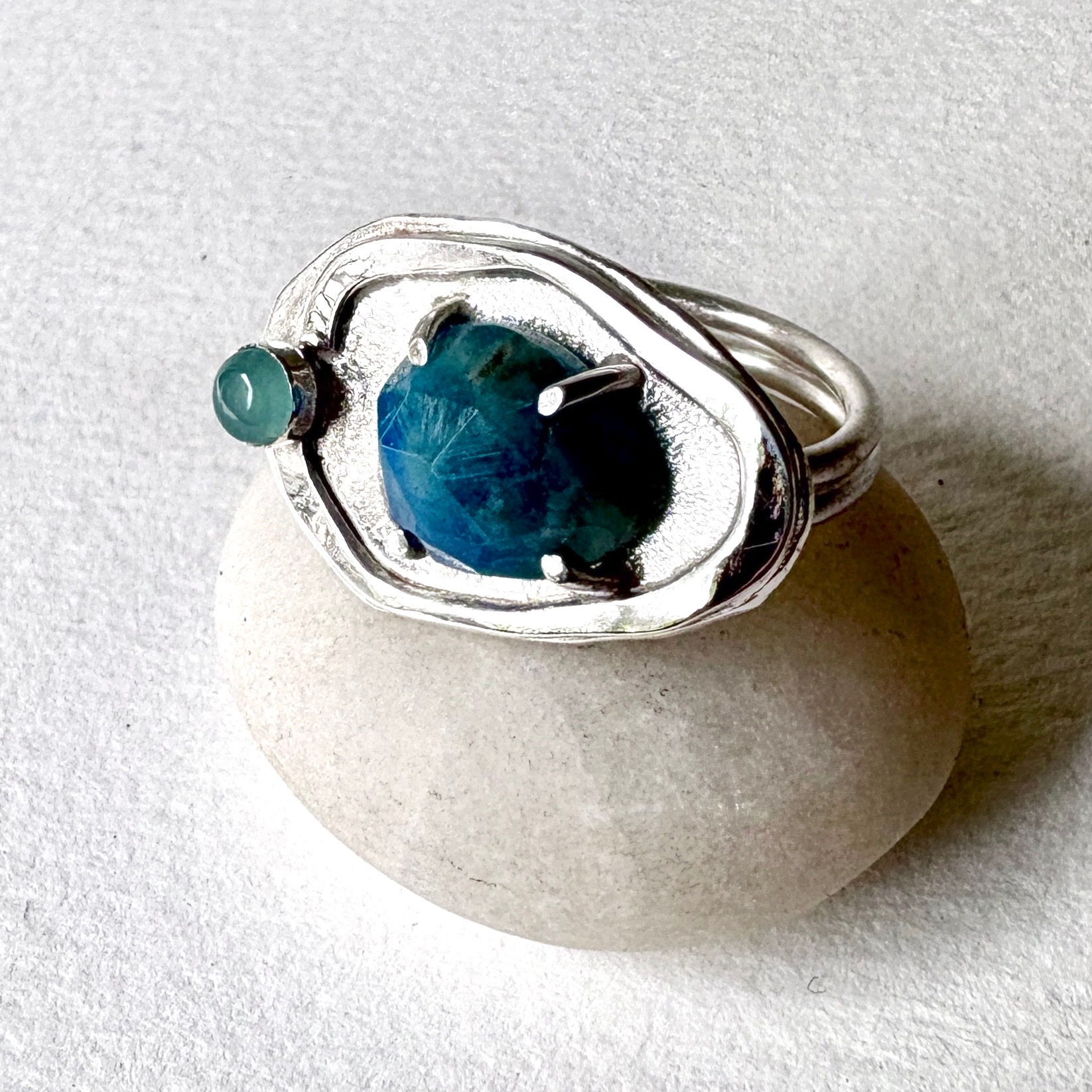 Amazonite and Chalcedony Nurture Ring