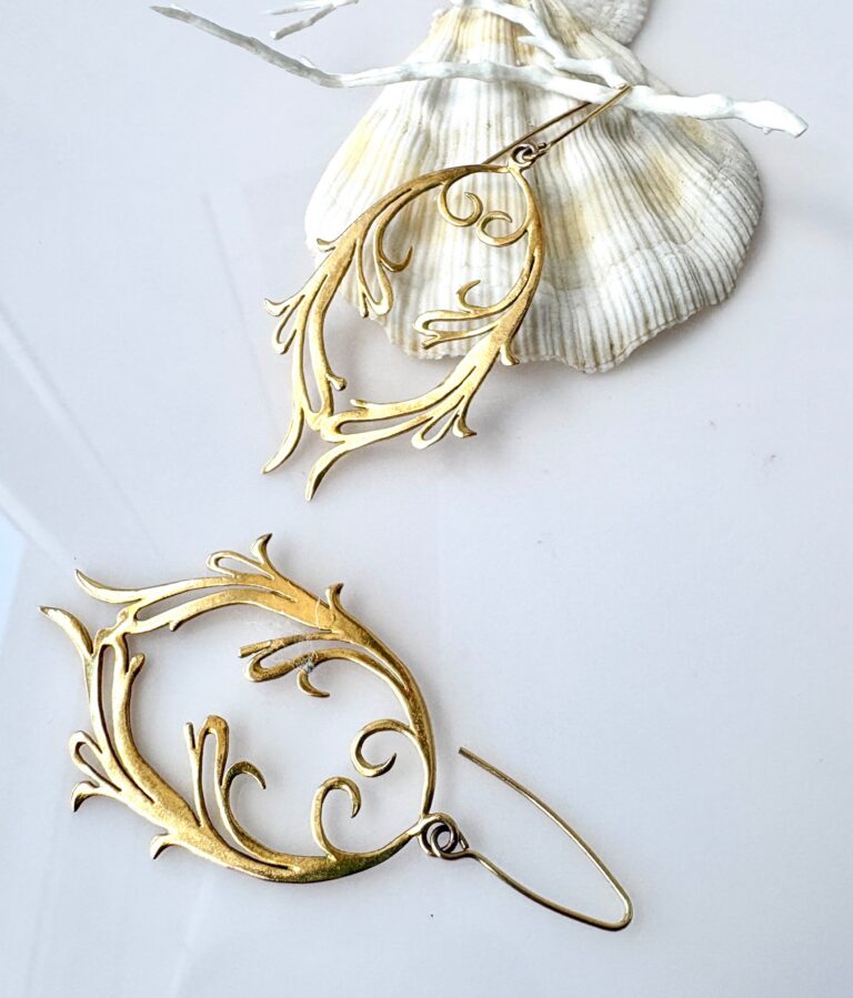 Double Angel Wing Earrings 18k/sterling
