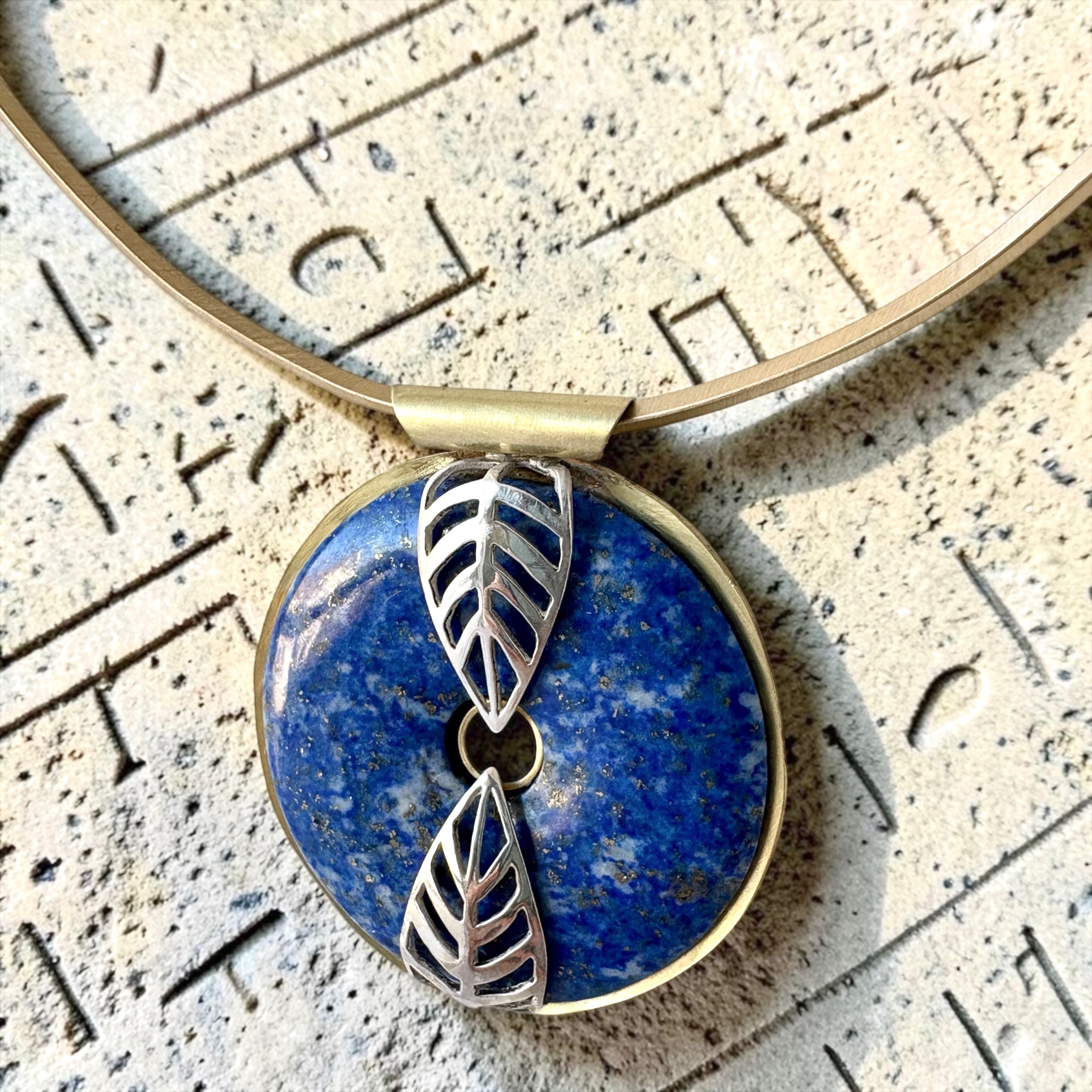 The Athena Necklace - Lapis Lazuli detail