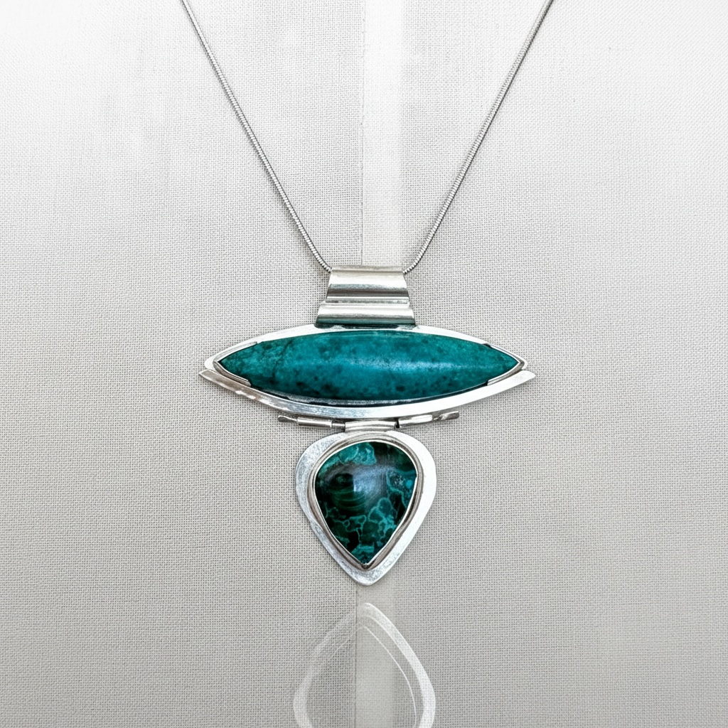 Goddess Isis Necklace - Turquoise, Azurite