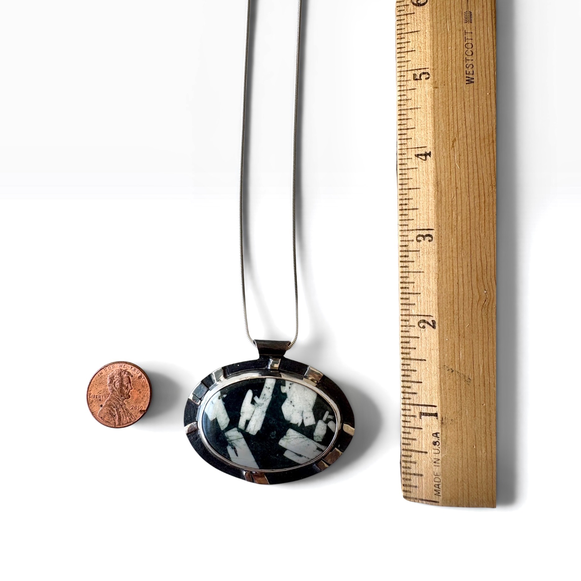 Guanyin Necklace - Chinese writing stone measure