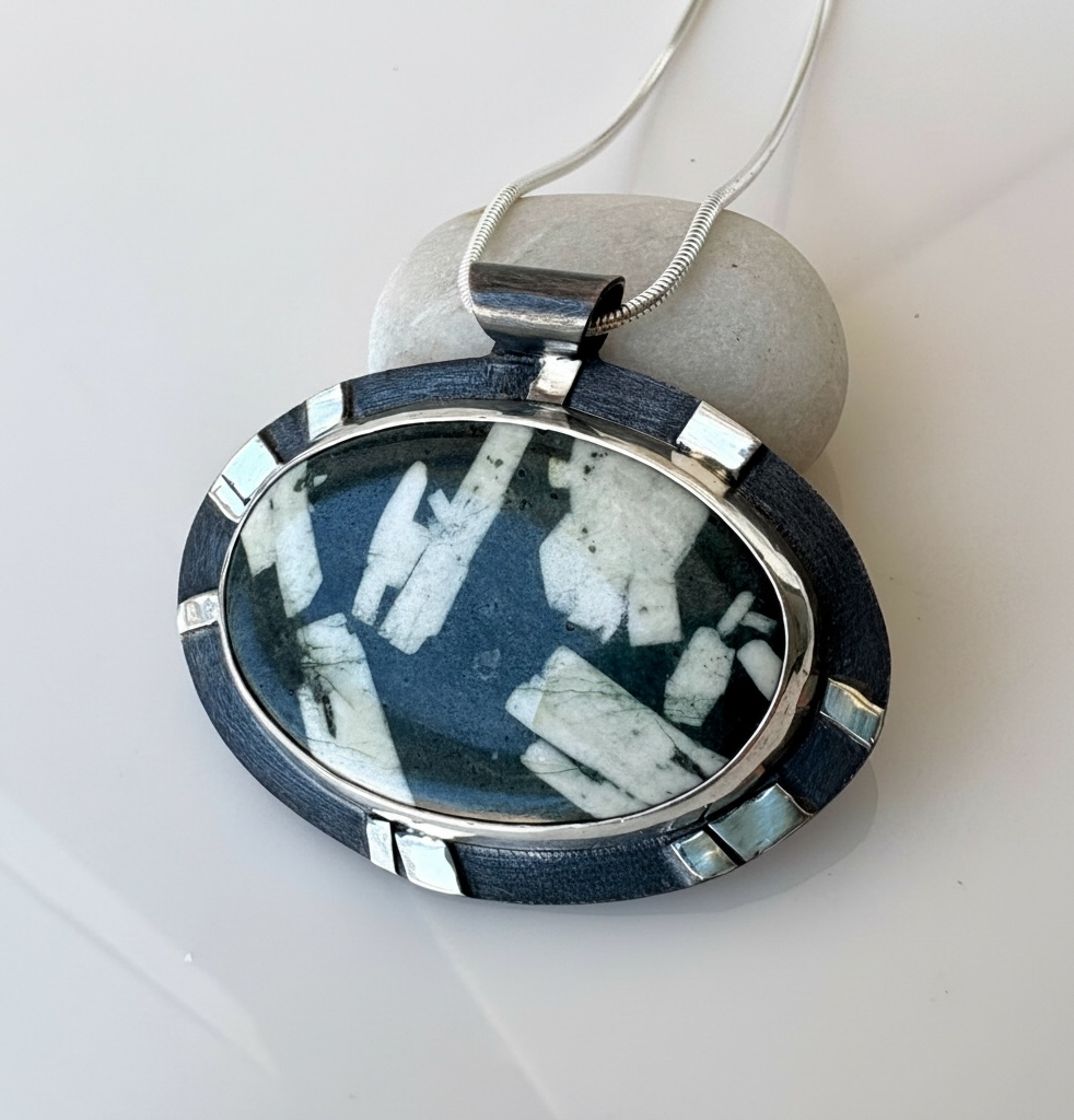 Guanyin Necklace - Chinese writing stone