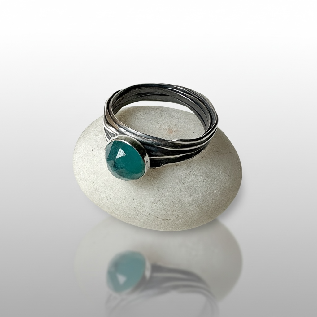 Gemstone Nest Ring - Amazonite