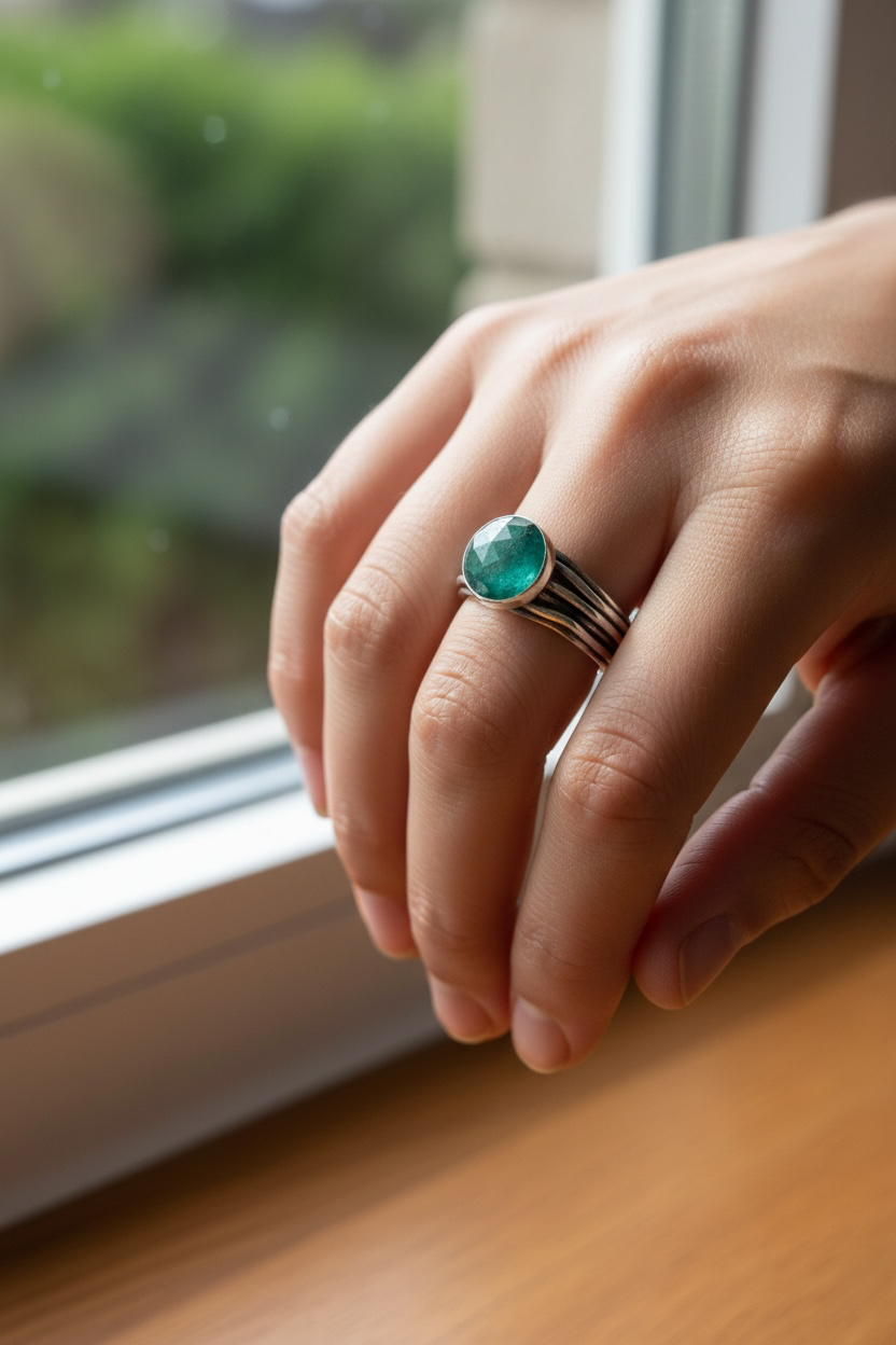 Gemstone Nest Ring - Amazonite model