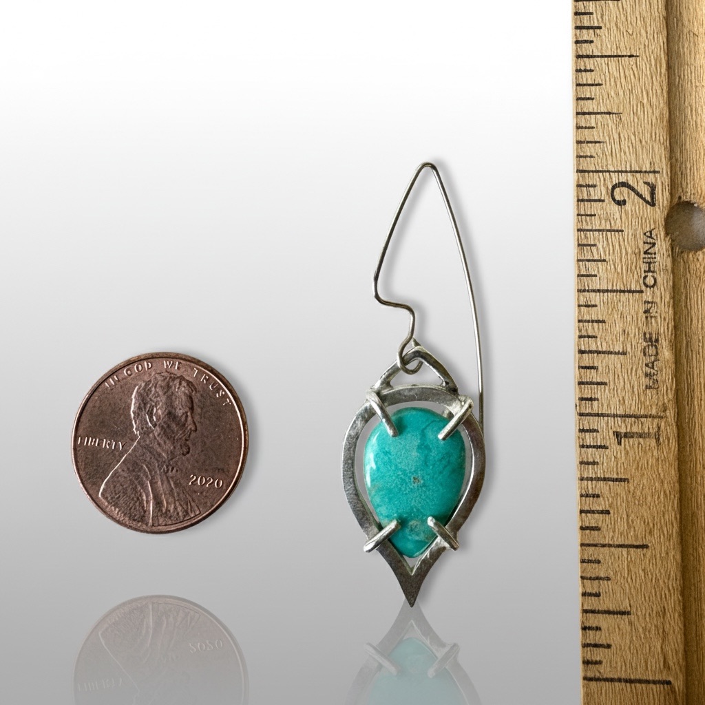 Turquoise Guardian Earrings measure