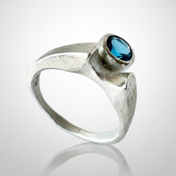 Sculptural Topaz Ring feature