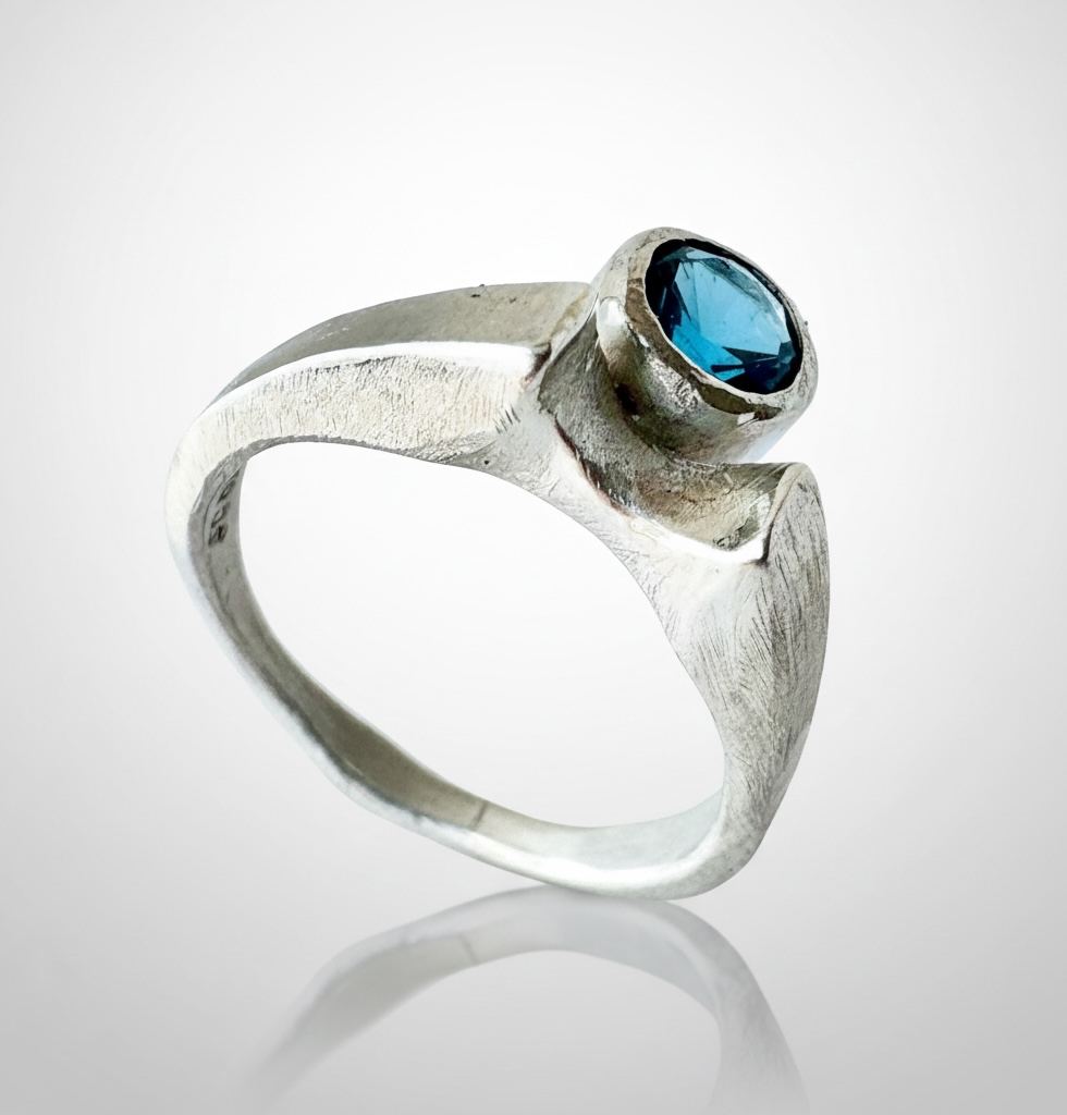 Sculptural Topaz Ring feature